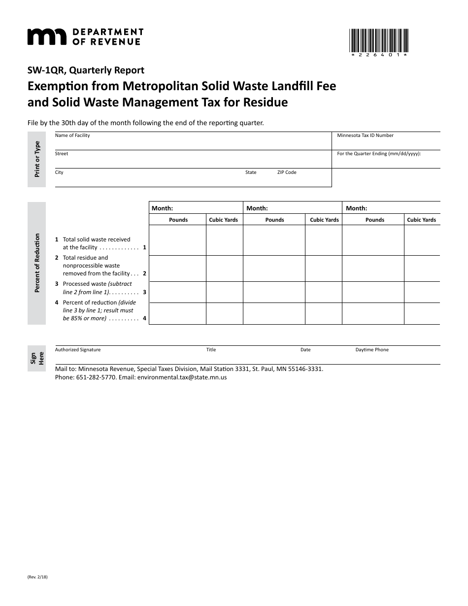 Form Sw 1qr Fill Out Sign Online And Download Fillable Pdf Minnesota Templateroller 1039