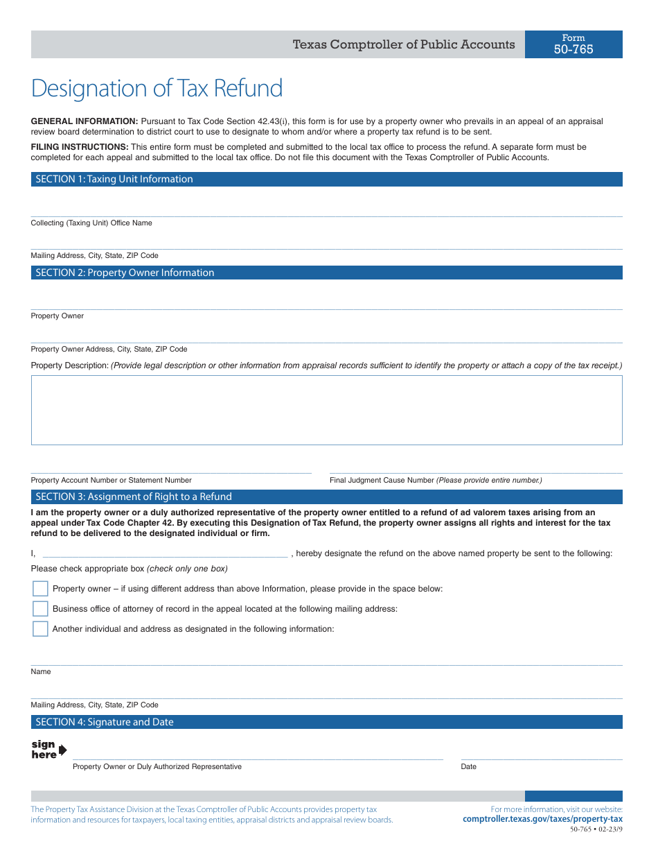 form-50-765-download-fillable-pdf-or-fill-online-designation-of-tax