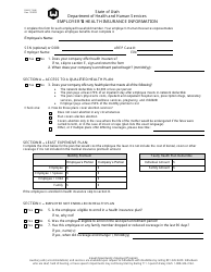 Form DHHS116M Employer&#039;s Health Insurance Information - Utah