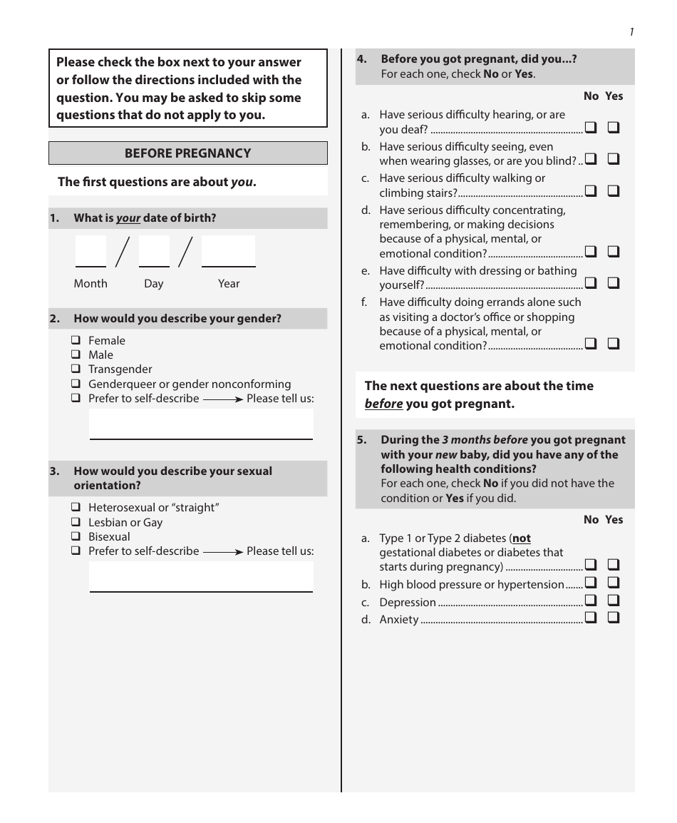 Prams Phase Nine Survey - Vermont, Page 1