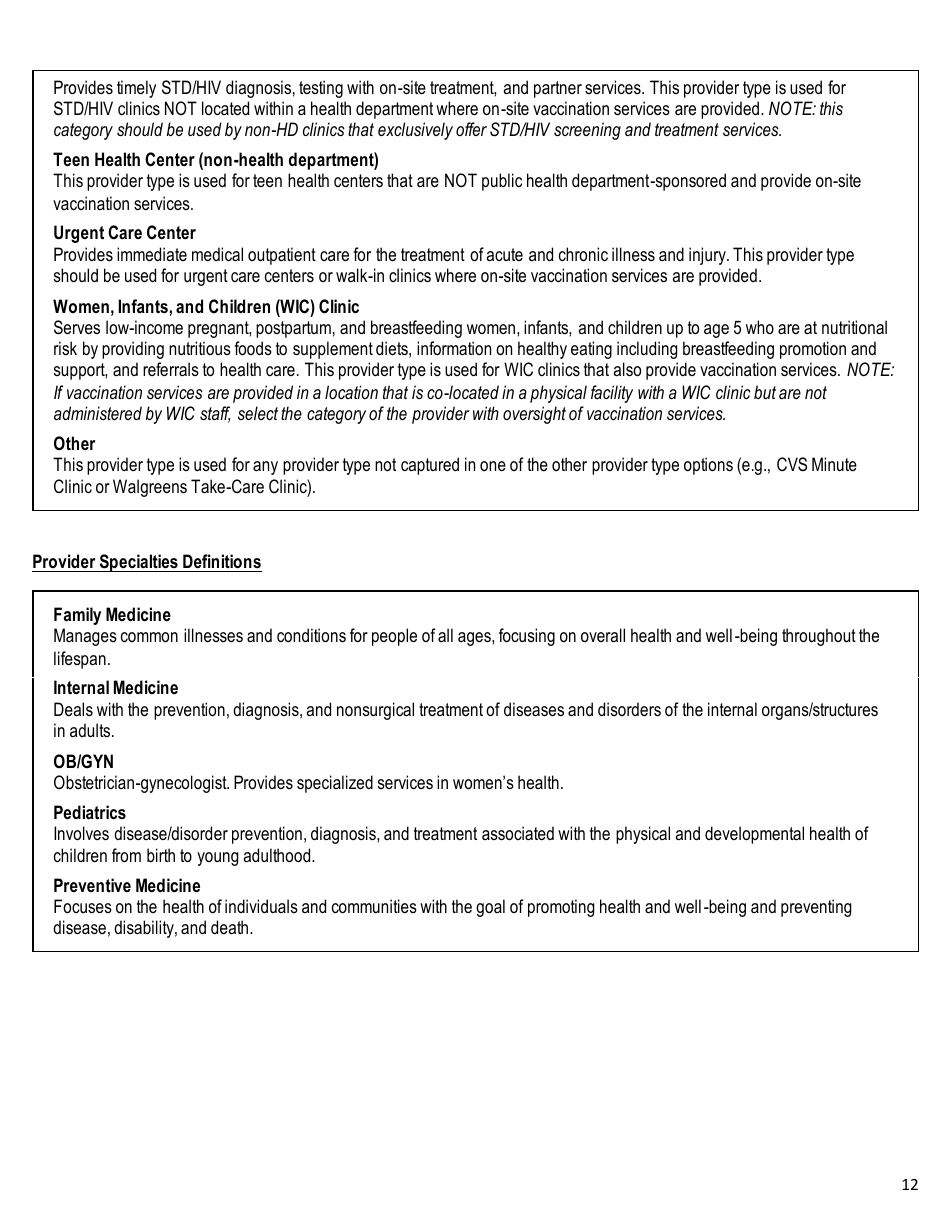 Vermont Child Vaccine Program Provider Agreement - Vermont, Page 12