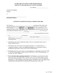 Petition to Expunge or Seal Criminal Record - Orange County, Florida, Page 2