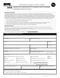 Document preview: Disability Rent Increase Exemption Initial Application - New York City (Haitian Creole)