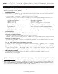 Exencion Del Aumento De Alquiler Para Discapacitados Solicitud De Renovacion - New York City (Spanish), Page 4