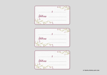 Document preview: Wedding Address Lable Template - Pink