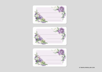 Document preview: Wedding Address Lable Template - Flowers