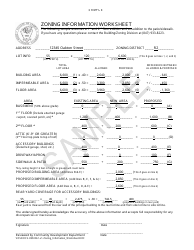 Form VOSDOCS-#350061 Zoning Information Worksheet - Village of Skokie, Illinois, Page 3