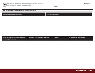 Form B New Mexico Principal Professional Development Plan - New Mexico, Page 2