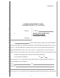Document preview: Application to Proceed in Forma Pauperis (Non-prisoner Cases Only) - California