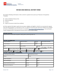 Document preview: Intake and Medical History Form - Tennessee