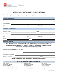 Document preview: Seating and Positioning Physician Referral - Tennessee