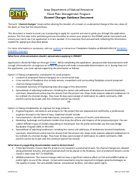 DNR Form 542-1025 Channel Changes Guidance Document - Flood Plain Management Program - Iowa