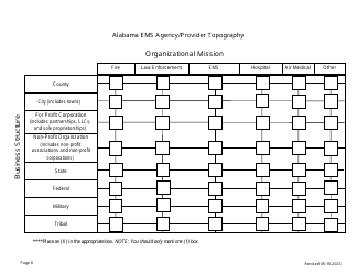 EMS Provider Service License Application - Alabama, Page 8