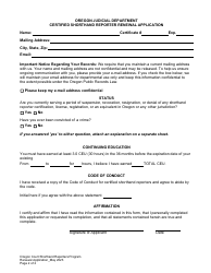 Renewal Application - Oregon Court Shorthand Reporters Program - Oregon, Page 2