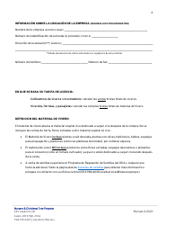 Formulario De Renovacion De Licencia De Vivero - Oregon (Spanish), Page 2