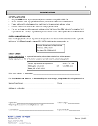 Nursery License Renewal Form - Oregon, Page 3