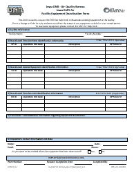 DNR Form 542-0959 Iowa Easy Air Facility Equipment Deactivation Form - Iowa