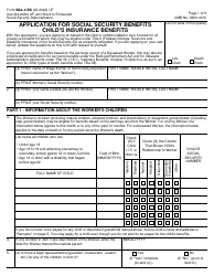 Document preview: Form SSA-4-BK Application for Social Security Benefits - Child's Insurance Benefits