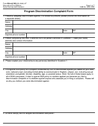 Form SSA-437-BK Civil Rights Complaint Form for Allegations of Program Discrimination by the Social Security Administration, Page 3