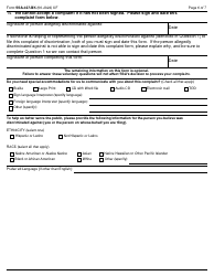 Form SSA-437-BK Civil Rights Complaint Form for Allegations of Program Discrimination by the Social Security Administration, Page 6