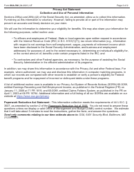 Form SSA-766 Statement of Self-employment Income, Page 2
