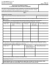 Document preview: Form SSA-2490-BK Application for Benefits Under a U.S. International Social Security Agreement