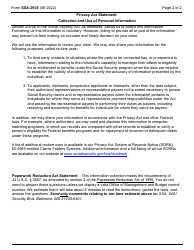 Form SSA-2935 Authorization to the Social Security Administration to Obtain Personal Information, Page 2