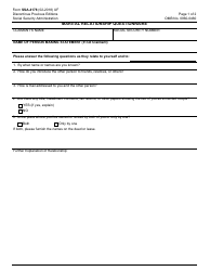 Form SSA-4178 Marital Relationship Questionnaire