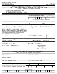 Form SSA-1199-OP147 Direct Deposit Sign-Up Form (Djibouti)