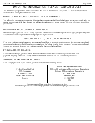 Form SSA-1199-OP147 Direct Deposit Sign-Up Form (Djibouti), Page 2
