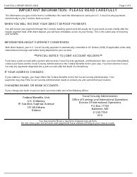 Form SSA-1199-OP145 Direct Deposit Sign-Up Form (Comoros), Page 2