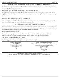 Form SSA-1199-OP149 Direct Deposit Sign-Up Form (Libya), Page 2