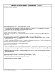 Document preview: USAFE Form 264 Temporary Duty Back for Non-US Citizen Personnel (Germany)