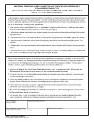 Document preview: USAFE Form 29 Additional Conditions of Employment for United States Air Forces Europe Civilian Service Employees (English/German)