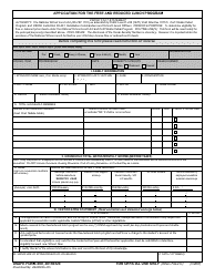 Document preview: USAFE Form 400 Application for the Free and Reduced Lunch Program