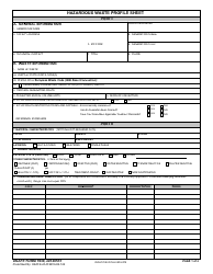 Document preview: USAFE Form 1930 Hazardous Waste Profile Sheet