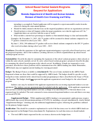 Request for Applications - School Based Dental Sealant Programs - Nevada, Page 4