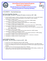 Request for Applications - School Based Dental Sealant Programs - Nevada, Page 9