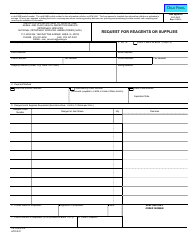 Document preview: VS Form 4-9 Request for Reagents or Supplies
