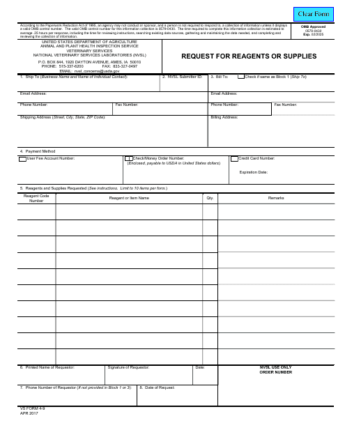 VS Form 4-9  Printable Pdf