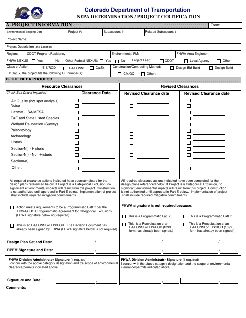 CDOT Form 128B  Printable Pdf