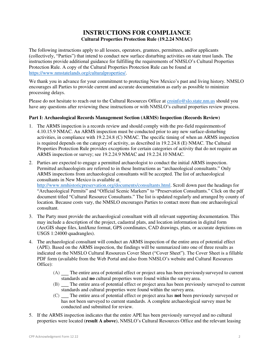 Application for a Rule 5 (19.2.5nmac) Mineral Lease on State Trust Land - New Mexico, Page 5