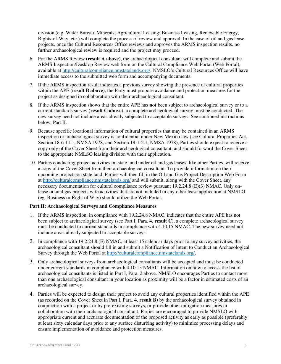 Application for a Rule 5 (19.2.5nmac) Mineral Lease on State Trust Land - New Mexico, Page 6