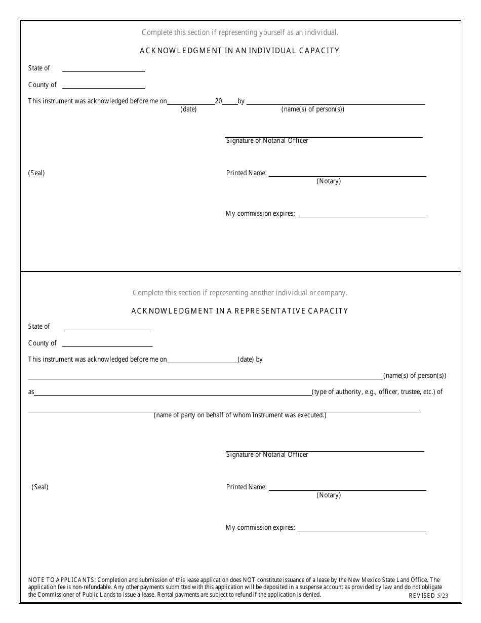 New Mexico Application for a Rule 5 (19.2.5 Nmac) Reclamation Special ...