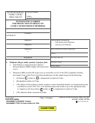 Document preview: Form 1F-P-754A Petition for an Order for Protection on Behalf of Family or Household Member(S) - Hawaii