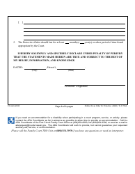 Form 1F-P-754A Petition for an Order for Protection on Behalf of Family or Household Member(S) - Hawaii, Page 8