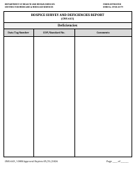 Form CMS-643 Hospice Survey and Deficiencies Report, Page 2
