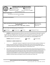 Document preview: Form CR-169 Order Appointing Doctor(S) for an Examination of the Defendant (Misdemeanor) - County of San Mateo, California