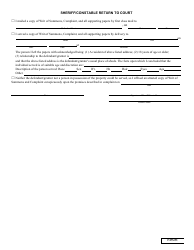 Form DC-CV-109 Complaint for Grantor in Possession - Maryland, Page 2