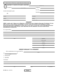 Document preview: Form DC-001 Request - Maryland